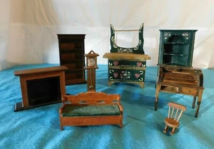 Antique Toleware Corner Hutch Wash Stand Dutch Kurt S Adler Doll Furniture - Picture 1 of 6