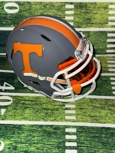 Tennessee VolunteersCUSTOM CONCEPT MINI FOOTBALL HELMET (Matte Gray) W/ Visor - Picture 1 of 6