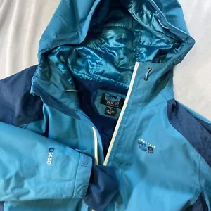 Mountain Hardwear Skijacke Dry Q Damen XL türkis Snowboard Regen Kapuze Fleece - Bild 1 von 22