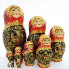 10 h32 russian dolls matryoshka hand painted signed russian nested doll matrioshka