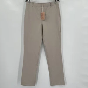 Quince Women's Ecru-Beige Ultra-Stretch Ponte Pant Straight sz S PETITE 28" NWT - Picture 1 of 5