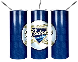 San Diego Padres MLB Multicolor 20oz Insulated Tumbler Box Lid Straw New - Picture 1 of 3
