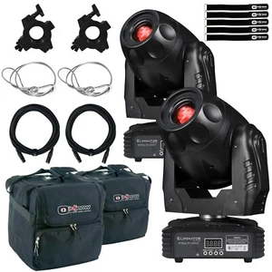 Eliminator Lighting Stealth Spot Moving-Head Spot RGBW LED Lights Pair w Case - Picture 1 of 12