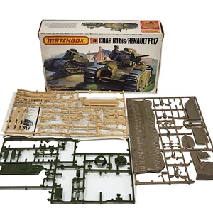 VINTAGE MATCHBOX PK-176 CHAR B1 BIS / RENAULT FT17 PLASTIC MODEL KIT 1/76 SCALE - Picture 1 of 11