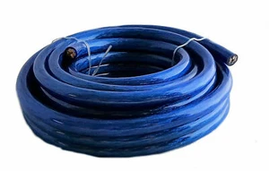 IMC AUDIO 0 Gauge 5' Ft Power Wire Cable Blue Power Car Audio Amp Awg - Picture 1 of 8