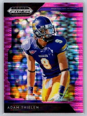2019  Panini Prizm Draft Picks #4 Adam Thielen Prizms Pink Pulsar - Image 1 of 2