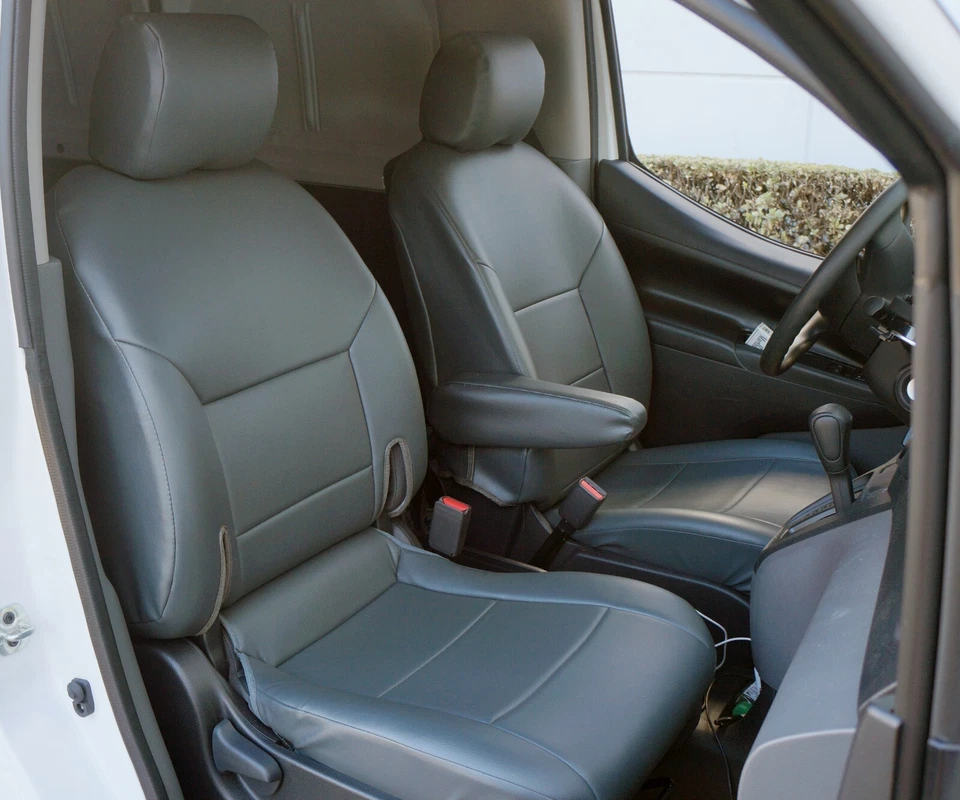 IGGEE S.LEATHER 定制座椅套适用于 2012 - 2021 尼桑 NV VAN 1500 2500 3500 — 第 1/4 张图片
