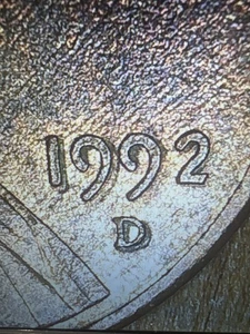 1992 D Lincoln Memorial Penny Error Doubled Die Date/Mint Mark & Clad Error (E) - Picture 1 of 3