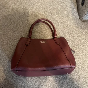 Kate Spade New York doppio manico o borsa S388 bordeaux usata in ottime condizioni #23076 cinturino mancante - Foto 1 di 7