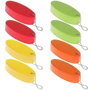 8Pcs Foam Floating Keychain Oval Shaped Foam Floating Key Ring Foam Floater Key - Picture 1 of 8