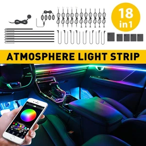 LED RGB Interior Car Light Kit Acrylic Guide Fiber Optic Ambient Light Symphony - Picture 1 of 22