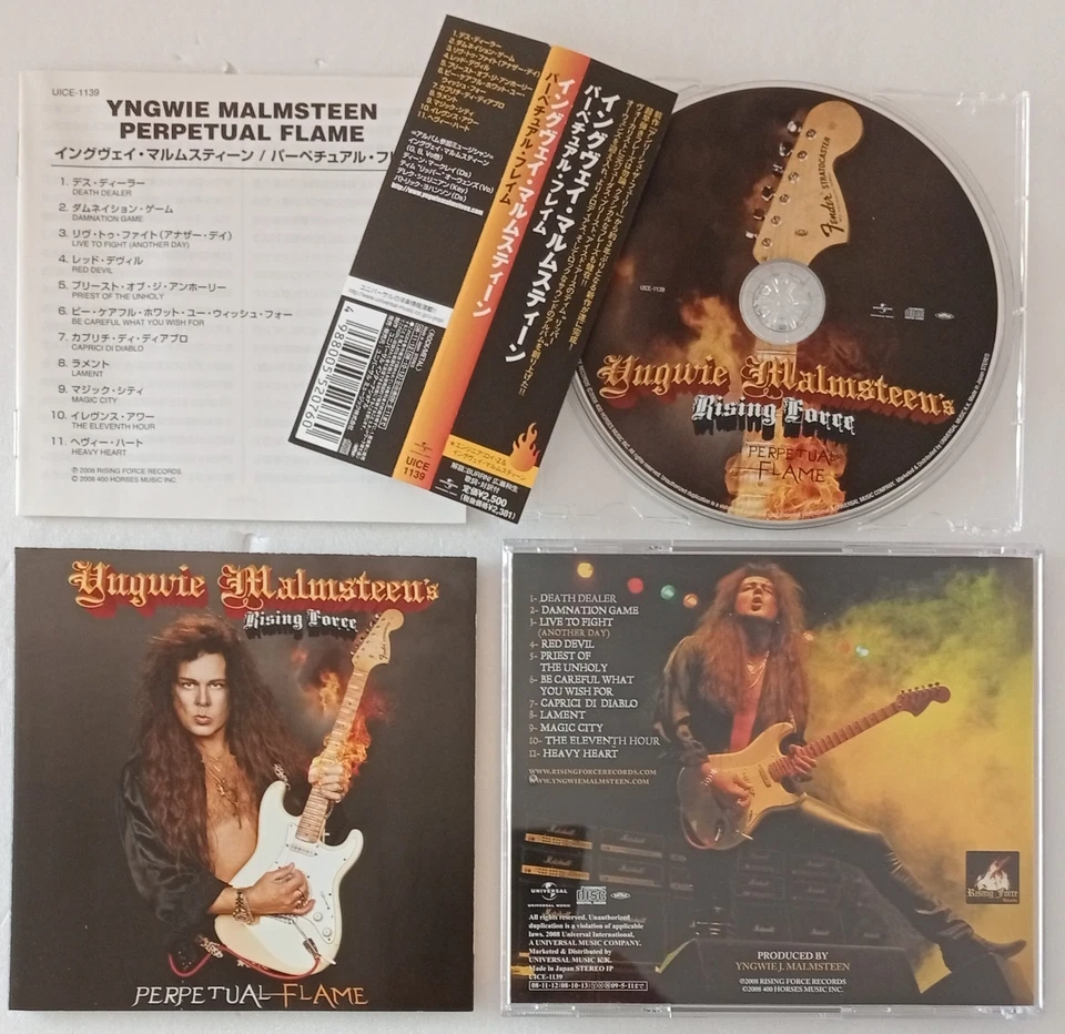 YNGWIE J. MALMSTEEN'S RISING FORCE - Perpetual Flame - 2008 JAPAN CD OBI + B/T Foto 1 de 1
