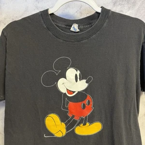 Camiseta vintage años 80 Disney Mickey Mouse para hombre grande 20x24 negra - Imagen 1 de 6