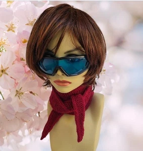 Sophie scarf Neck scarf small scarf Knitted Handmade Scarf 100% Wool Mulberry - Picture 1 of 18