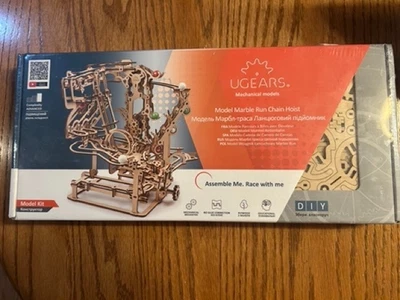 NEW SEALED UGears Marble Run Chain Hoist - Wooden Mechanical Model - 400 Pieces - Image 1 of 2