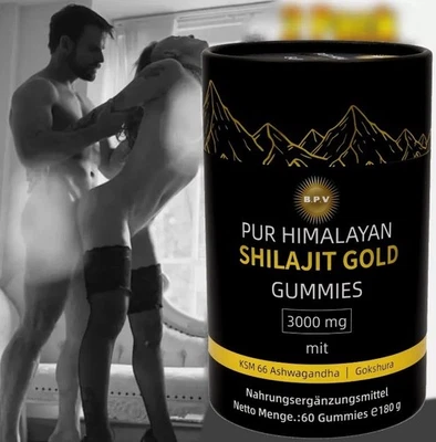 MARKENLOS Shilajit Gold Rubberes 3000mg,Allungamento Pene - Ingrandimento Pene - Afrodisiaco
