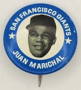Vintage 1969 MLBPA Juan Marichal San Francisco Giants Baseball Pinback Button - Picture 1 of 4