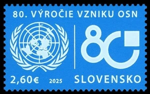 ESLOVAQUIA 2025 EVENTOS Naciones Unidas/ 80 Aniversario - MNH - Imagen 1 de 1