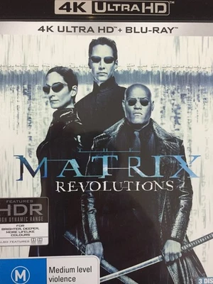 THE MATRIX Revolutions (2003) - 4K BLURAY + 2 x BLURAY AS NEW! BU:1 - Image 1 of 2