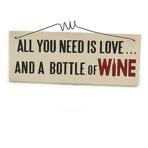Lustiges, Alkohol, Wein Zitat Holz Neuheit Plakette Schild Geschenkideen - Bild 1 von 2