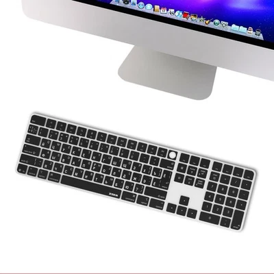 XSKN Russian Keyboard Cover for 2024 iMac Magic Keyboard and Numeric A3119 M4 - Image 1 of 4
