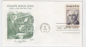 TurtlesTradingPost- Adolph Ochs 1976 #1700 FDC- Artmaster Cachet - Picture 1 of 1