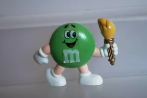 M&M'S TRES RARE FIGURINE MINI PASTILLE AUTOCOLLANT VERTE SERIE SPORT 1991 - Foto 1 di 1