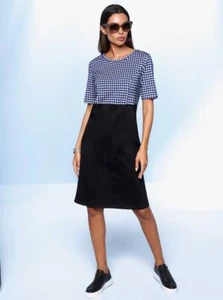 Kleid blau 38 HEINE Damen Druck-Kleid Grafik-Design Kurzarm UVP: 69,99€ D98 - Bild 1 von 2
