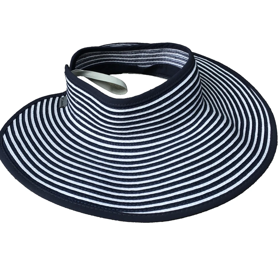 Columbia Cady Mountains Azul Beige Empacable Visera Talla O/S Sombrero a Rayas Foto 1 de 4