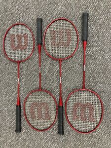 Wilson Badminton Rackets, set of 4 in a carry case.