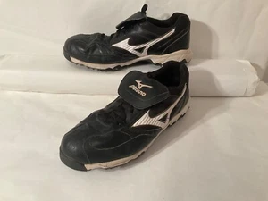 Mizuno *Men's* Metal Baseball Cleats/Shoes/Spikes Black & White *Size 11* - Picture 1 of 11