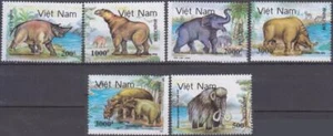 TOP628- VIETNAM 1991 PREHISTORIC/DINOSAURS/MAMMOTH/ELEPHANT/HIPPO SC2293 6v MNH - Picture 1 of 1