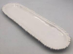 Beatriz Ball Alegria Vida Platter Melamine White Tray 17.25”x5.5” - Picture 1 of 7