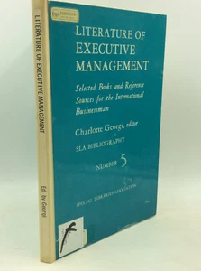 LITERATURE OF EXECUTIVE MANAGEMENT - 1963 - Bibliography - History - Business - Picture 1 of 4