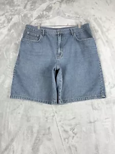 Vintage 90s Y2K Bugle Boy Mens Denim Jean Shorts Jorts Baggy Tag 38 Actual 36 - Picture 1 of 15