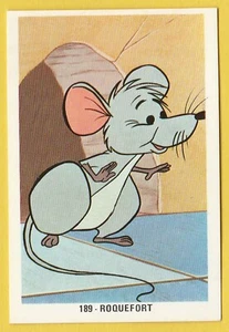 Fher 1970s Spanish Walt Disney Trade Card #189 Roquefort Mouse - The Aristocats - Picture 1 of 1