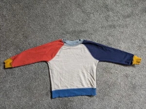 Hanna Andersson Raglan Long Sleeve Crewneck Sweatshirt Blue Boy Girl Size 110 5 - Picture 1 of 7