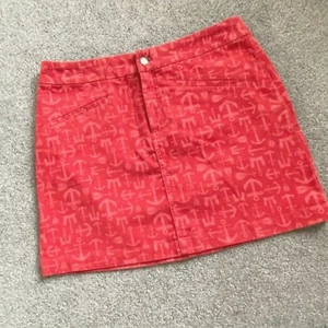 Vineyard Vines roter Feincord maritimes Motiv Druck Rock neu ohne Etikett - B - Bild 1 von 3