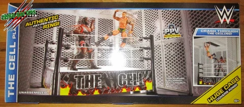 WWE STEEL CAGE and RING THE CELL PLAYSET EXCLUSIVE PPV Hell in a Cell Cover