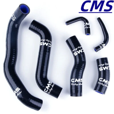 Black Silicone Radiator Hose Kit for 2002 2003 2004-2007 Kawasaki ZRX1200R ZX12R - Image 1 of 4