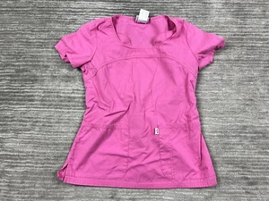 Skechers Scrub Top Womens XS Pink Short Sleeve Cotton Blend - Picture 1 of 12