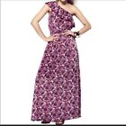 LIBERTY of LONDON for Target size LARGE pink floral one shoulder MAXI dress