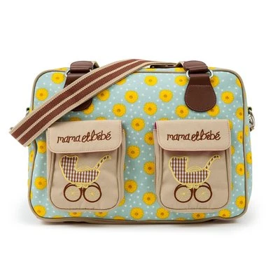 Pink Lining MAMA ET BEBE SUNFLOWERS Baby Changing Nappy Diaper Bag - image 1 of 4