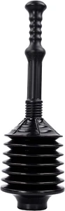 Professional Bellows Accordion Toilet Plunger, High Pressure Thrust Plunge Remov - Picture 1 of 12