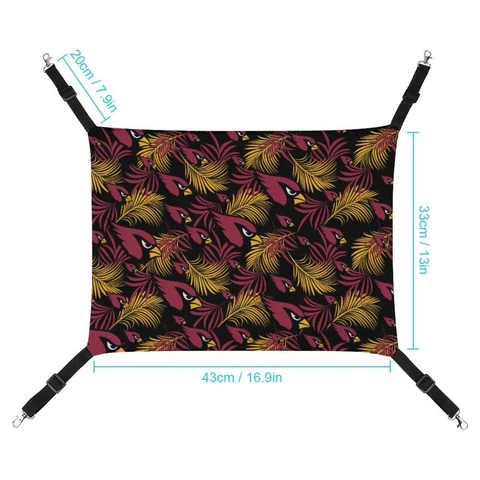 Arizona Cardinals Portable Travel Pet Hammock Cat Hanging Bed Hammock Mat Cover