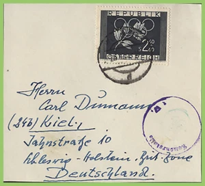 Austria 1952 2.50s Winter Olympics on cover, purple cachet - Picture 1 of 1