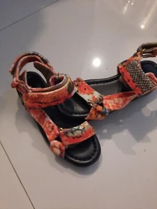 Sandalias para mujer Aerosoles x Laura Ashley naranja multiterciopelo plataforma talla 6,5 - Imagen 1 de 5
