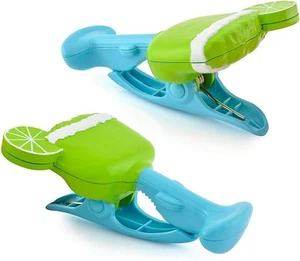 Beach Towel Holders, Clips, Set of Two, Lemon Cups Style - Picture 1 of 5