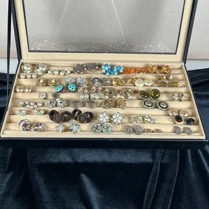 Vintage Ohrringe zum Anschrauben Snap On Schmuck Perlen Strass Konvolut 39 - Bild 1 von 9