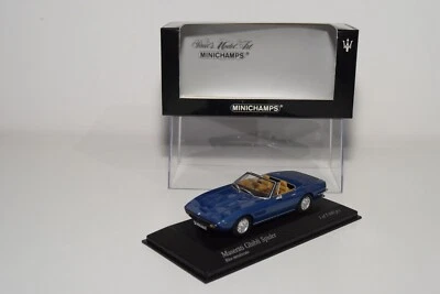 A98 1:43 MINICHAMPS 400 123330 MASERATI GHIBLI SPIDER 1969 BLU METALLIZZATO MIB - Immagine 1 di 4